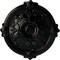 Ekena Millwork Hamilton Ceiling Medallion (Fits Canopies up to 3 3/4"), 17 3/8"OD x 1 3/4"P, Black Pearl CM17HABPS - alternate 1
